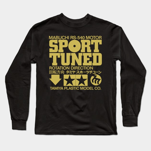 Tamiya Sport Tuned Motor Label Long Sleeve T-Shirt by danonbentley